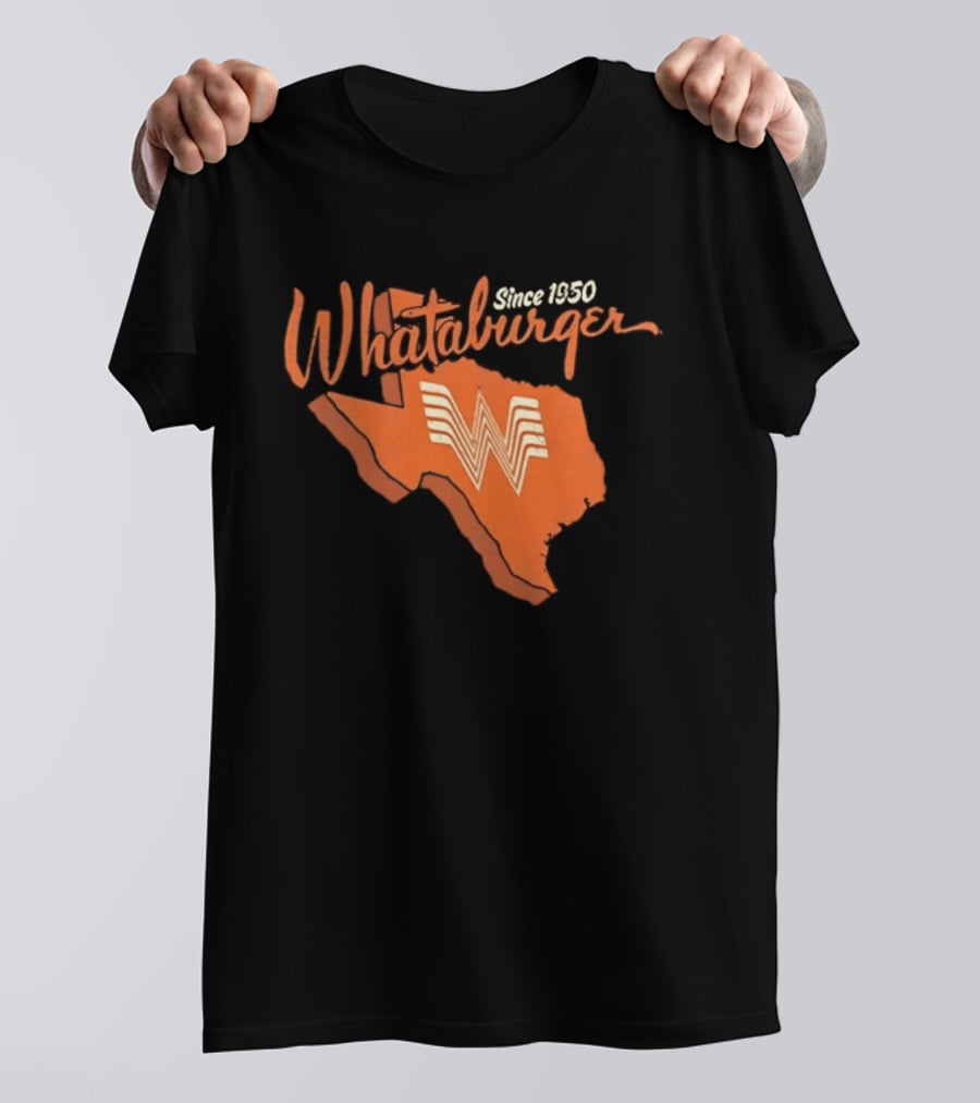 Whataburger Since 1950 Texas State Outline Distressed T-Shirt