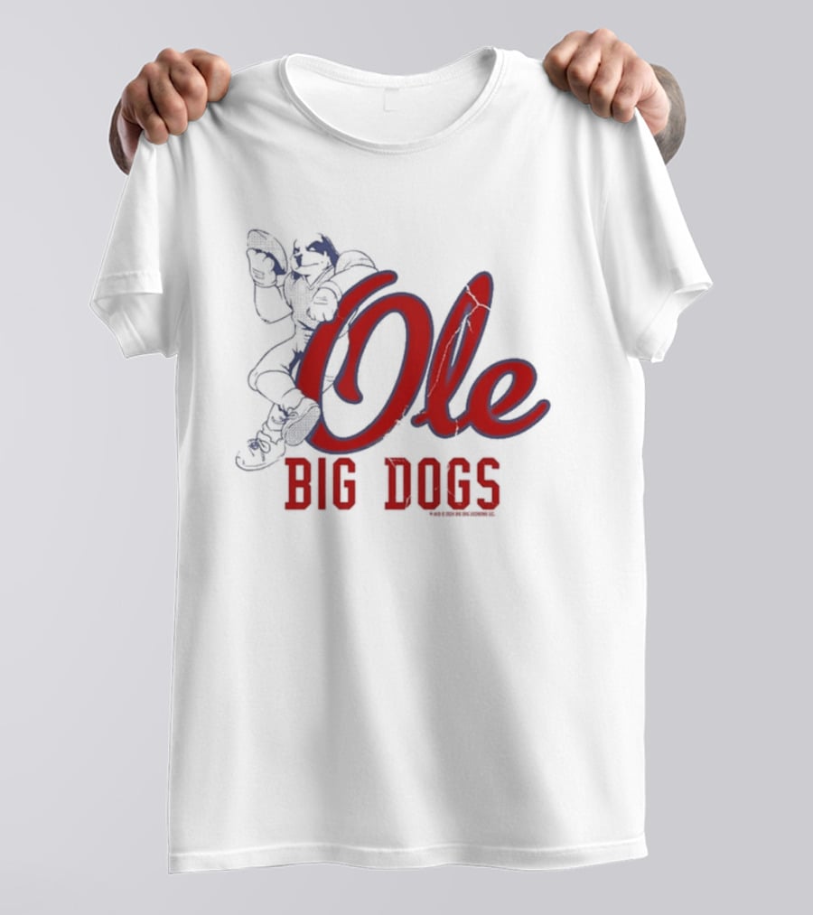 Ole Big Dogs Mississippi Football Spirit BDCF T-Shirt