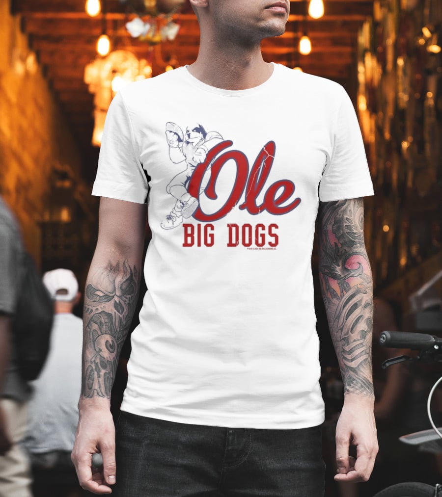 Ole Big Dogs Mississippi Football Spirit BDCF T-Shirt