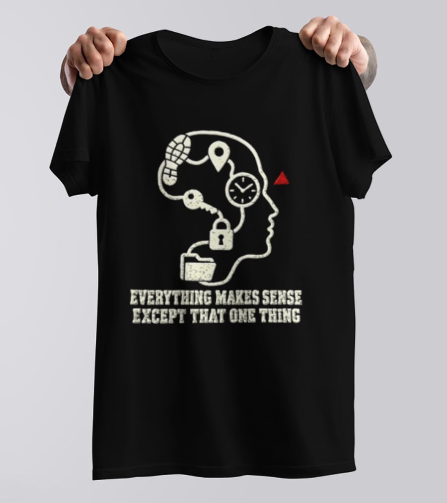 Everything Makes Sense Lock And Brain Puzzle Concept T-Shirt
