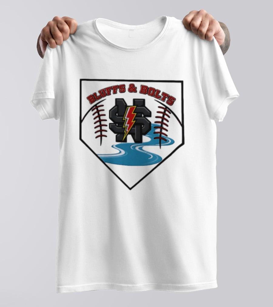 Bluffs And Bolts 2026 Baseball River Lightning T-Shirt