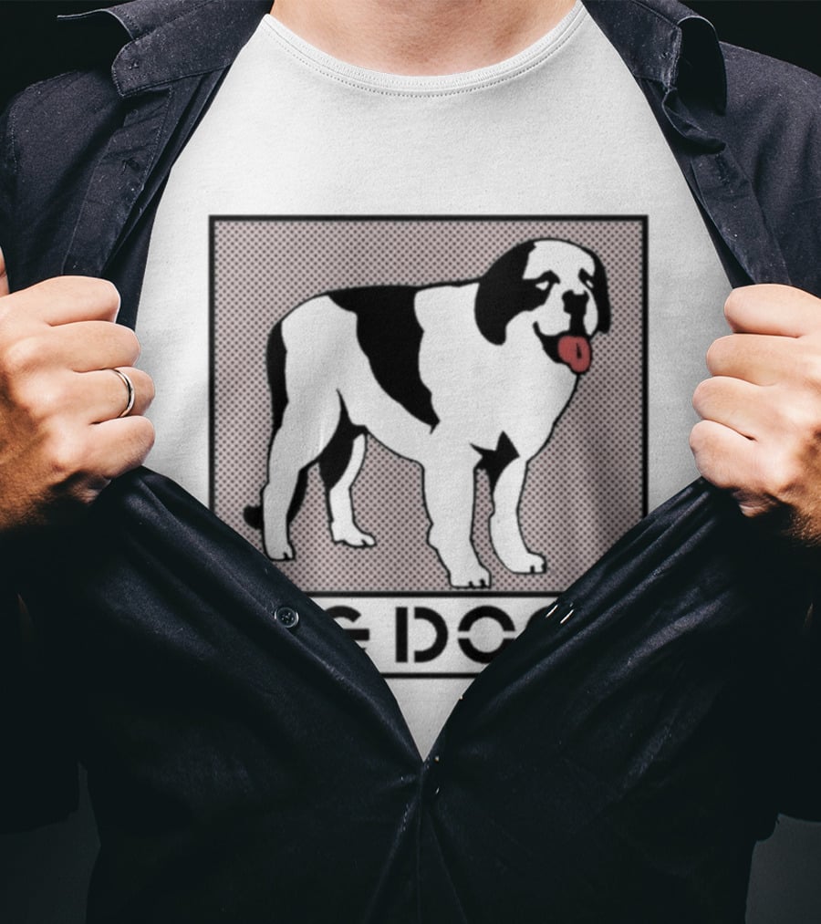 Big Dogs Saint Bernard Box Pink T-Shirt