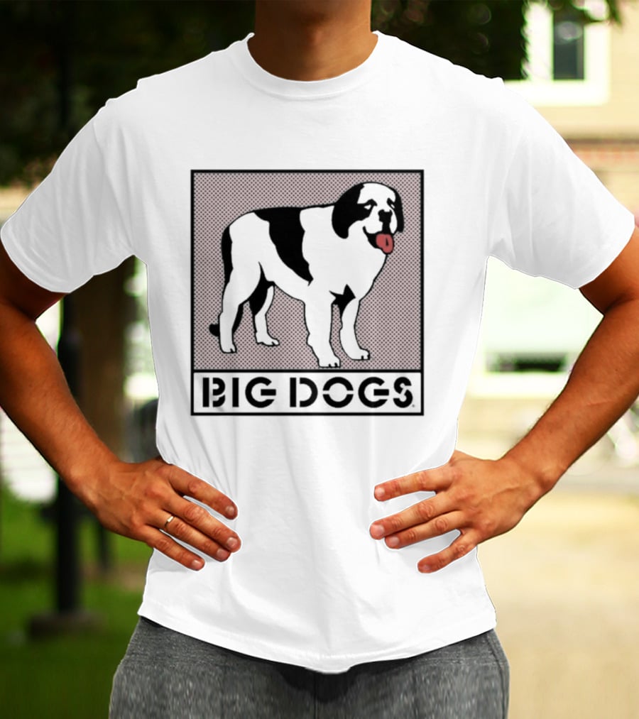 Big Dogs Saint Bernard Box Pink T-Shirt