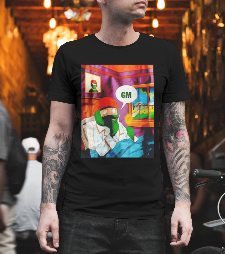 GM Crypto Morning Pepe Bitcoin Meme Blockchain T-Shirt