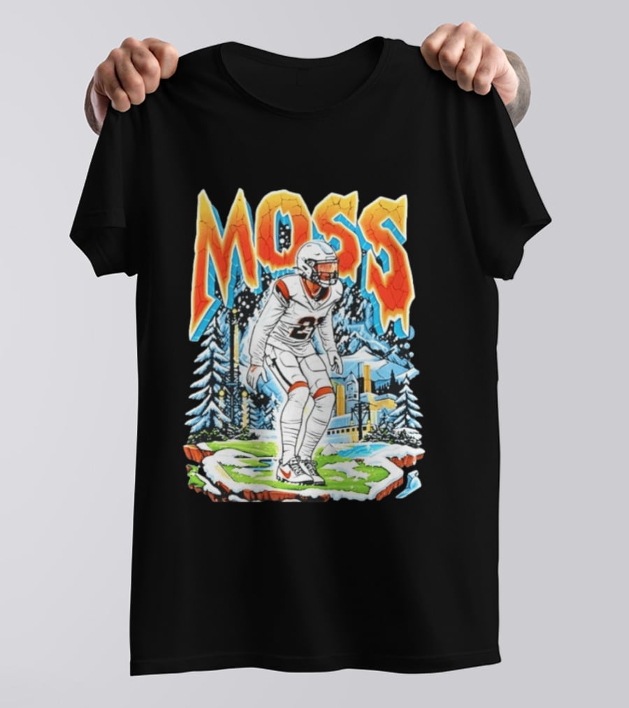 Randy Moss 21 Winter Scene Minnesota Vikings Legend T-Shirt