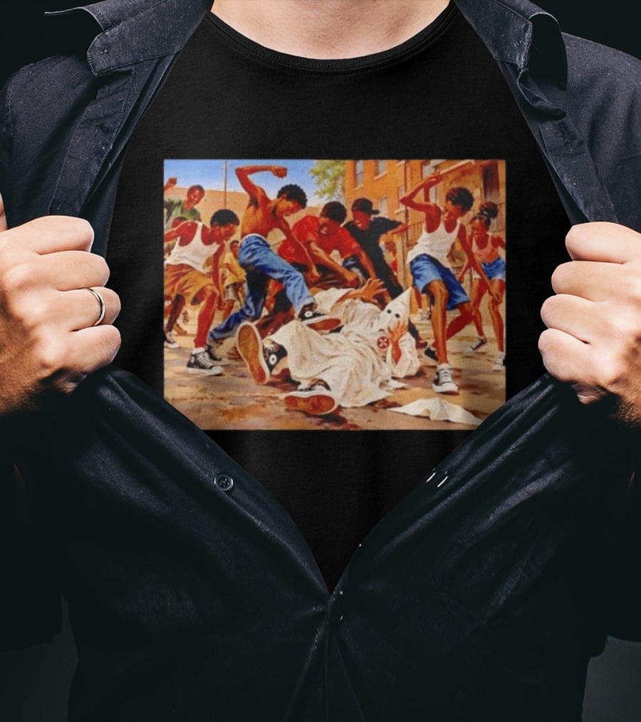 Group Of Youth Confronting A Klansman Social Justice T-Shirt