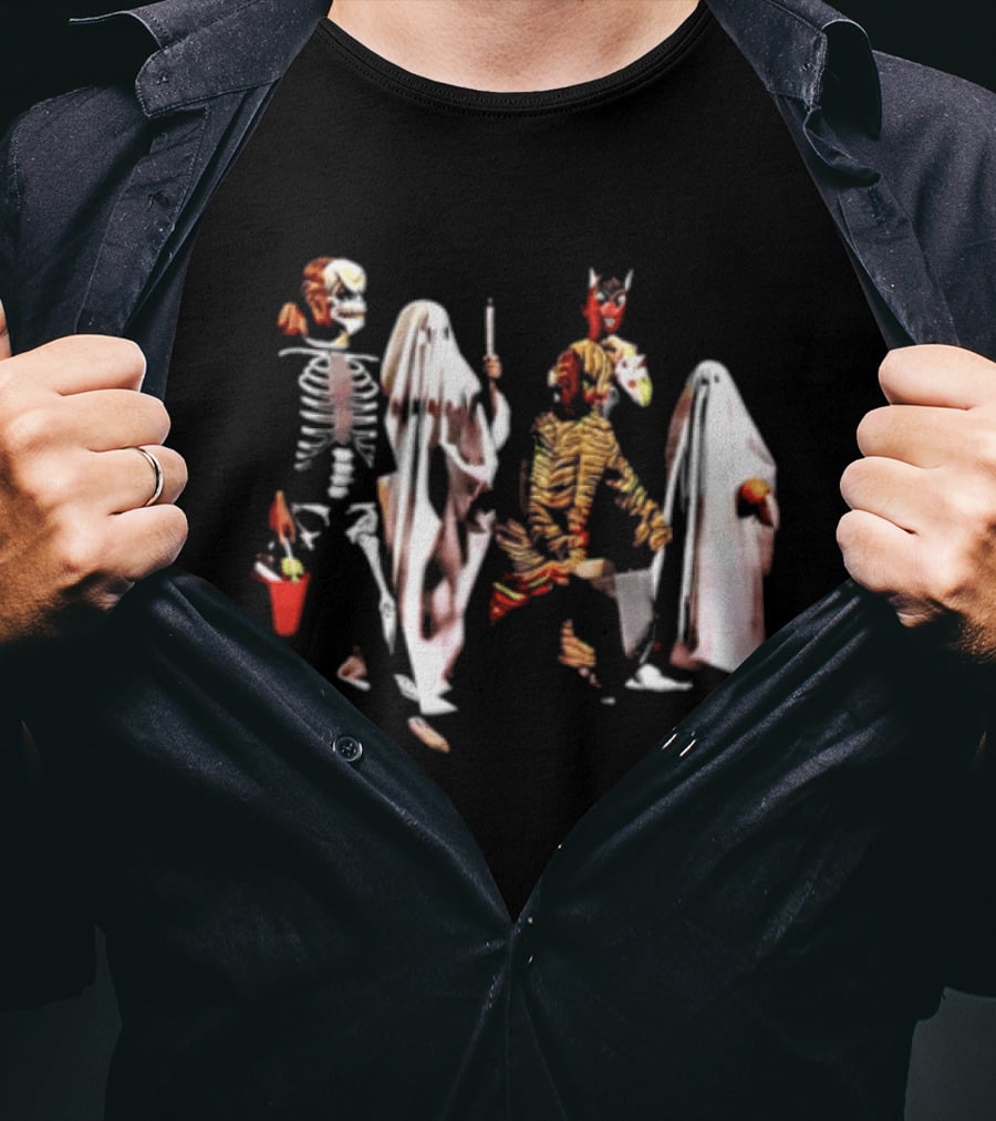 Skeleton Ghosts And Goblins Trick Or Treat Costumes For Kids Halloween T-Shirt