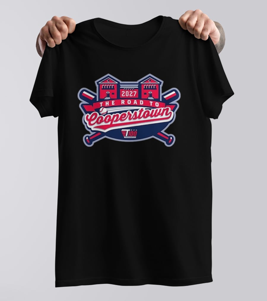 The Road To Cooperstown 2027 Baseball USA 100 T-Shirt