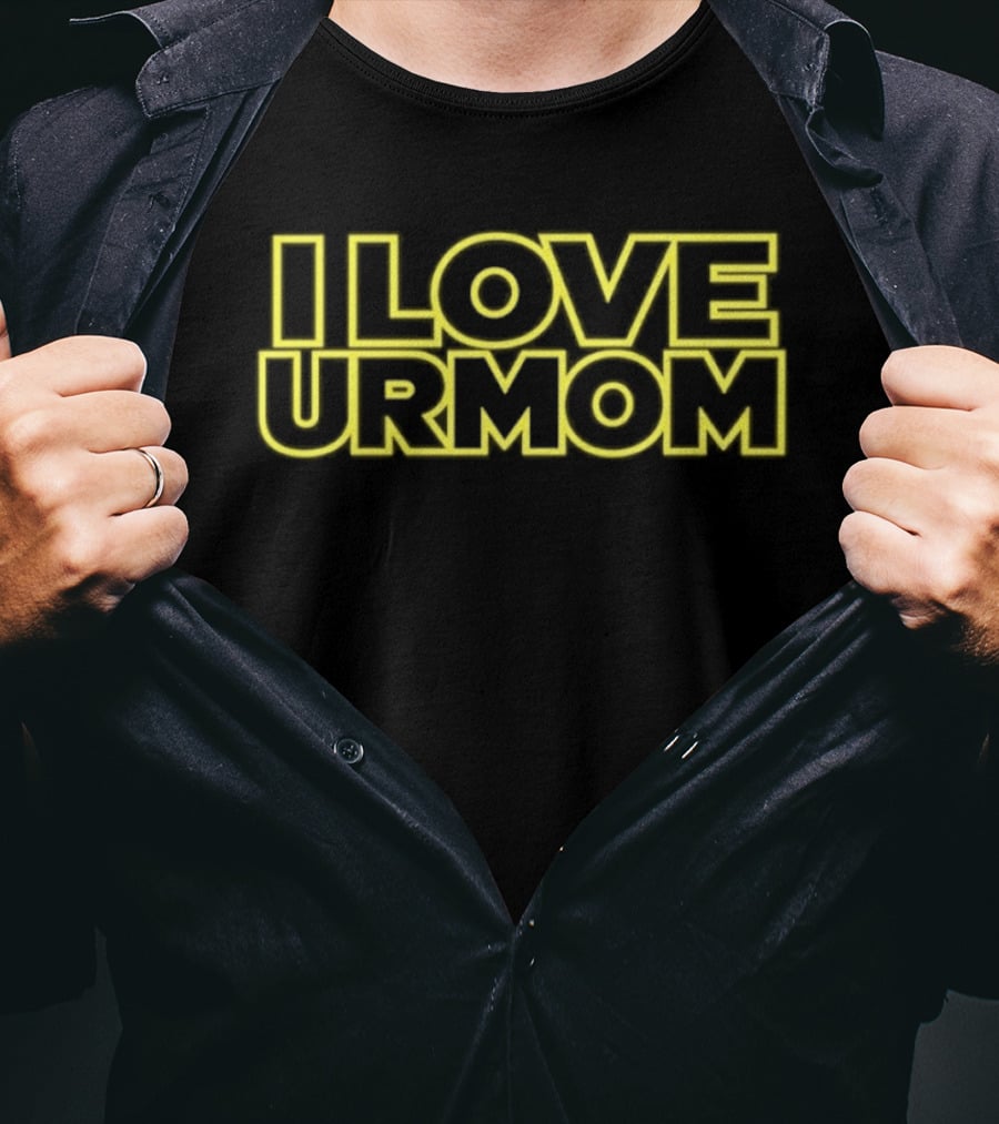 I Love Ur Mom Yellow Bold Joke T-Shirt