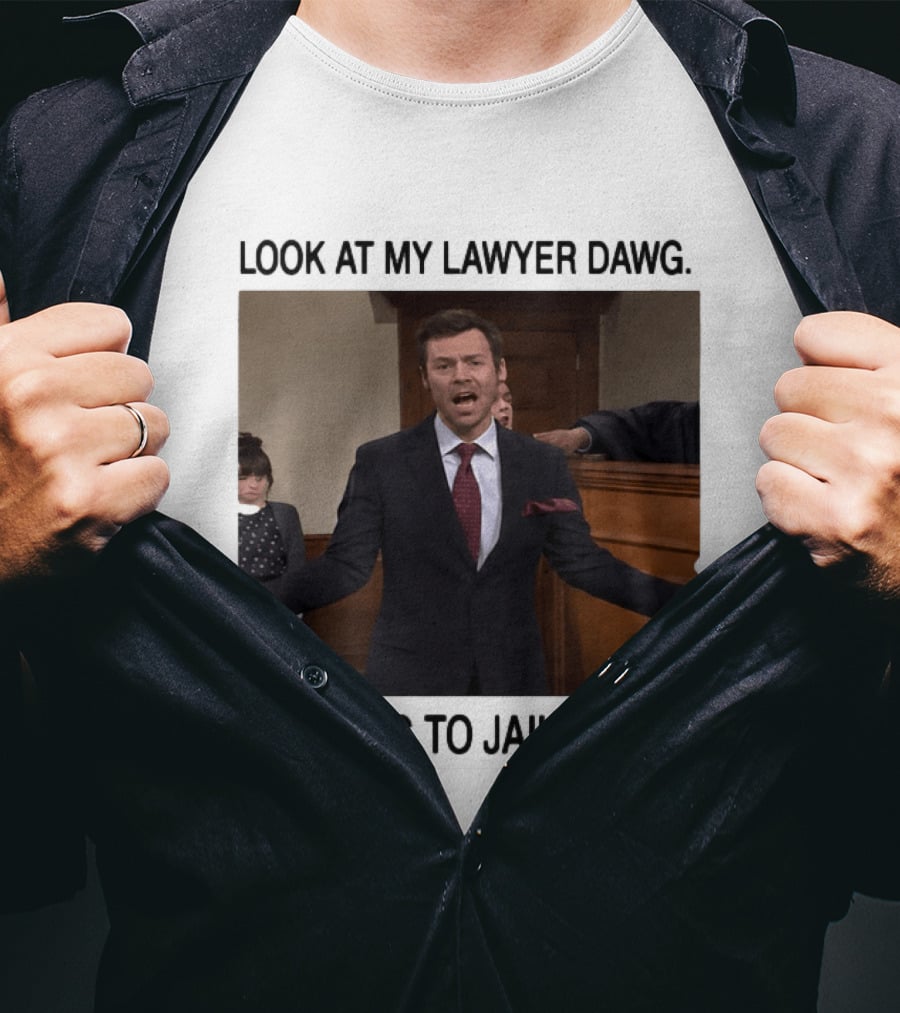 Look At My Lawyer Dawg I'm Going To Jail Crying Laughing Emojis T-Shirt