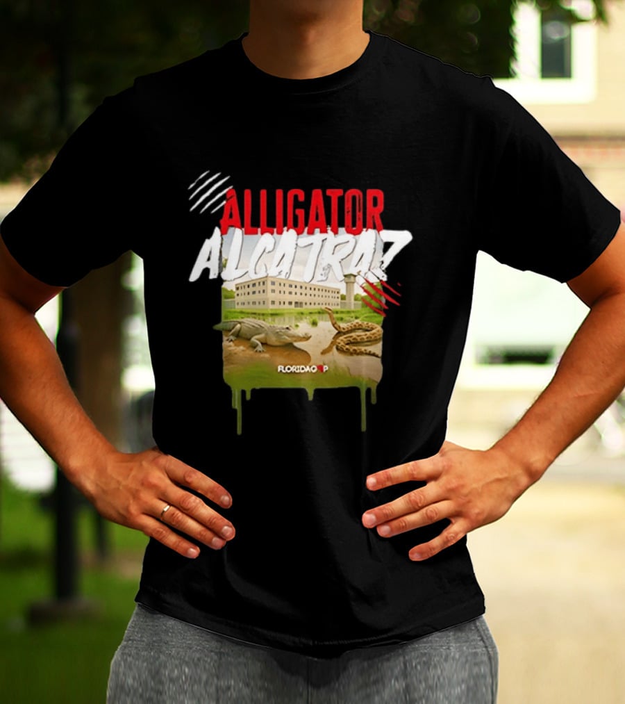 Alligator Alcatraz Florida Wildlife Scene T-Shirt