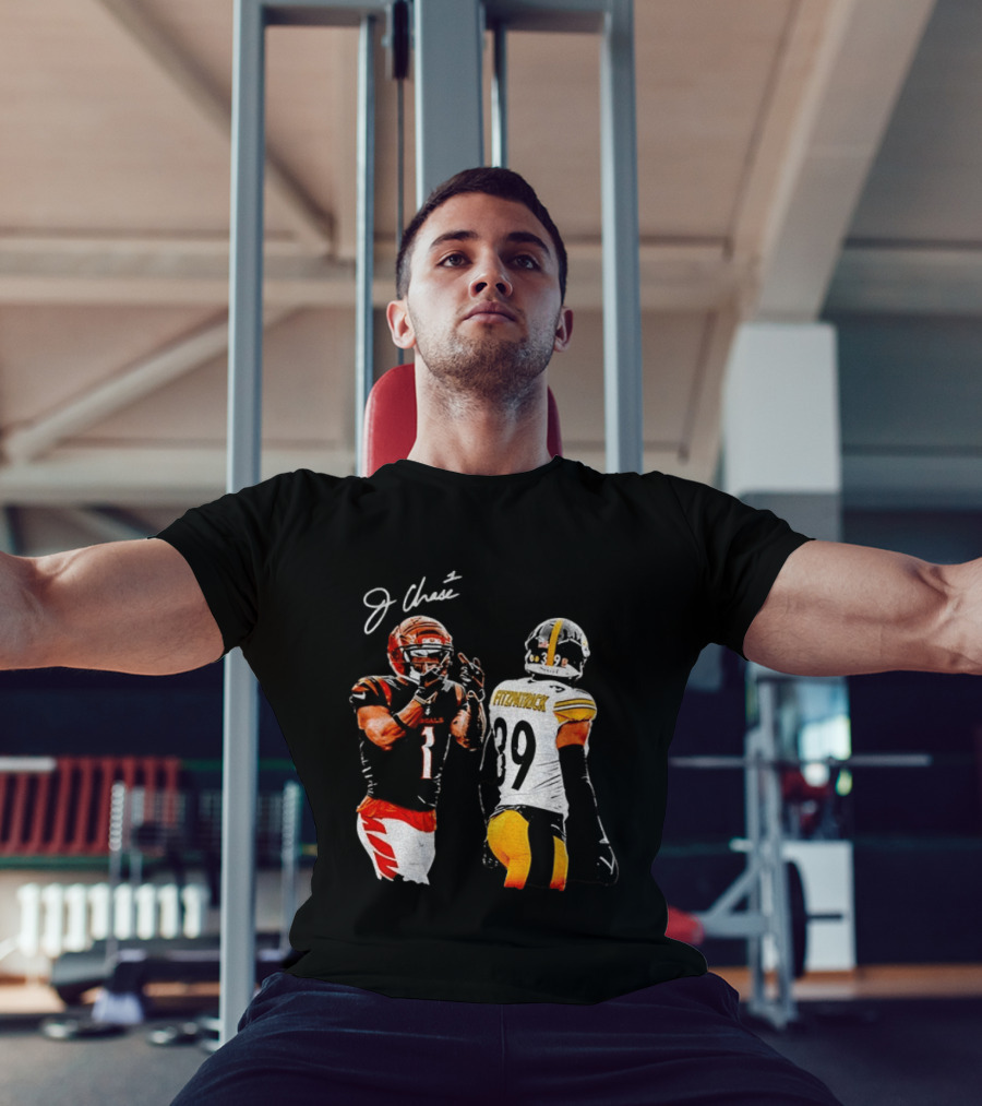 Ja'Marr Chase Vs Minkah Fitzpatrick Cincinnati Bengals Pittsburgh Steelers Football Matchup T-Shirt