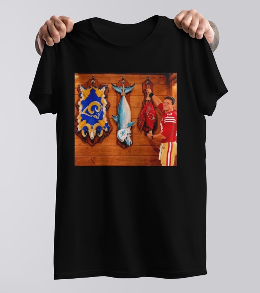 Brock Purdy San Francisco 49ers Los Angeles Rams Miami Dolphins Arizona Cardinals Victory Display T-Shirt