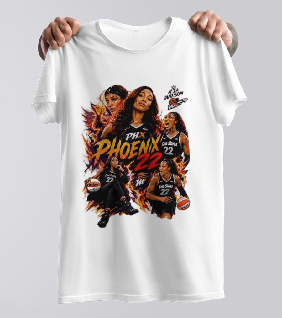 A'ja Wilson PHX Mercury Phoenix Los Suns 22 Basketball T-Shirt