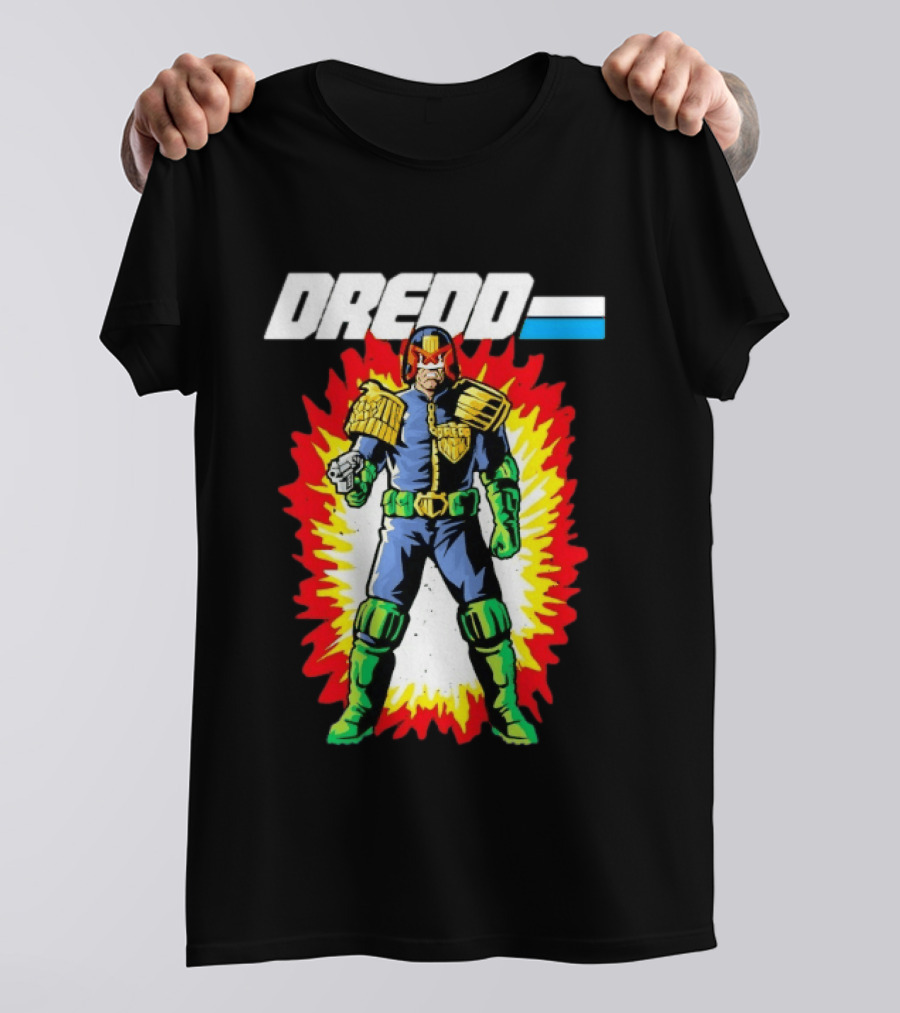 Judge Dredd 2000 AD Comic Sci Fi Hero Burst T-Shirt