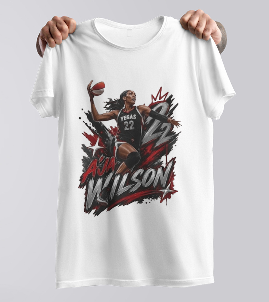 A'ja Wilson Vegas 22 Basketball Star T-Shirt