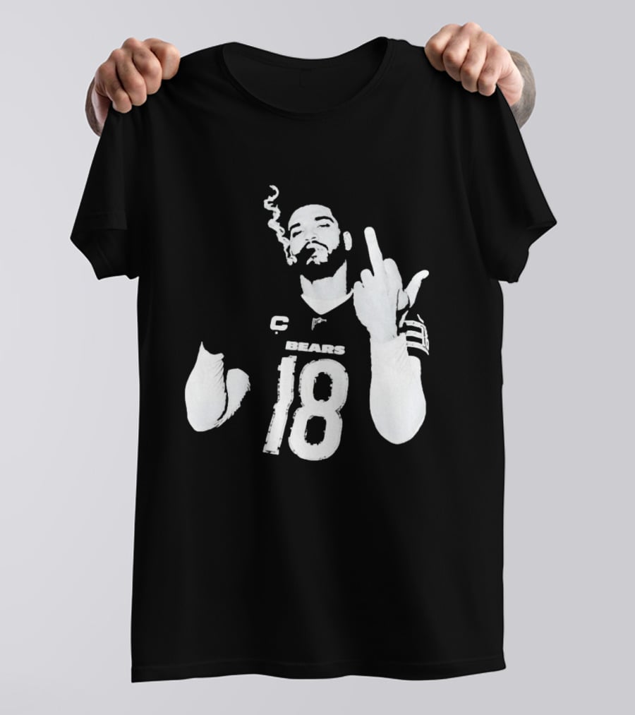 Chicago Bears 18 Player Cigar Beer Gesture Sports Fan T-Shirt