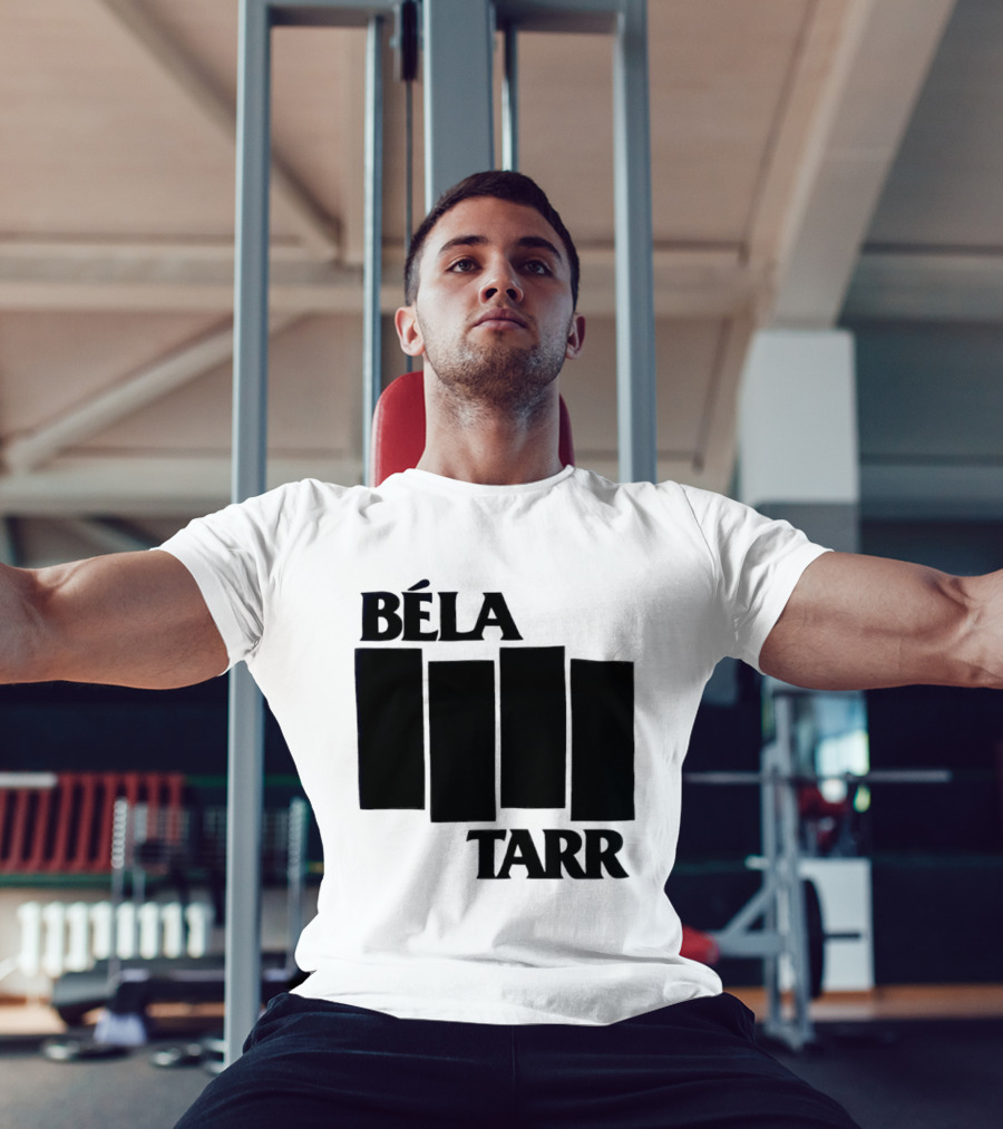 Béla Tarr Block Logo Homage Black Flag T-Shirt