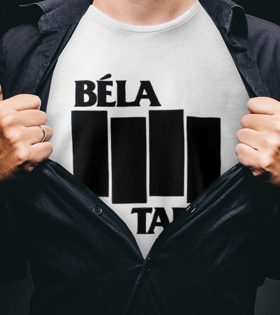 Béla Tarr Block Logo Homage Black Flag T-Shirt