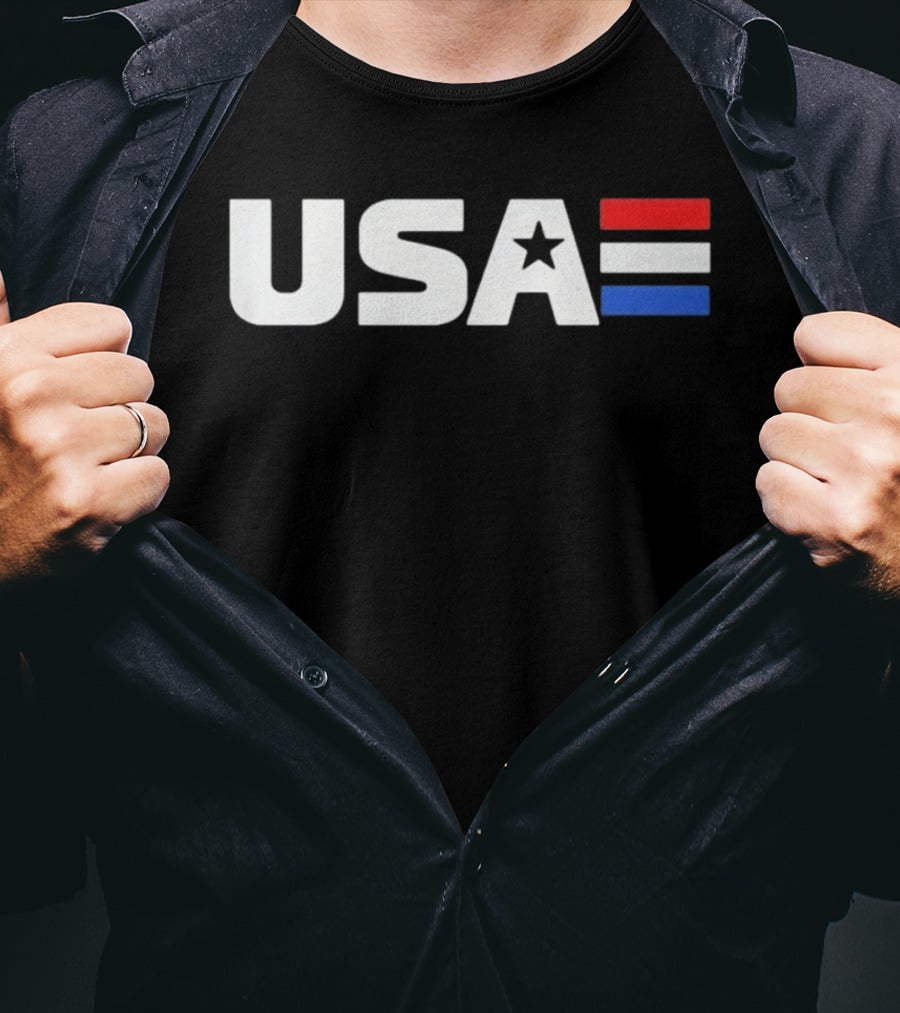 USA Star Stripes Red White And Blue Patriotic T-Shirt