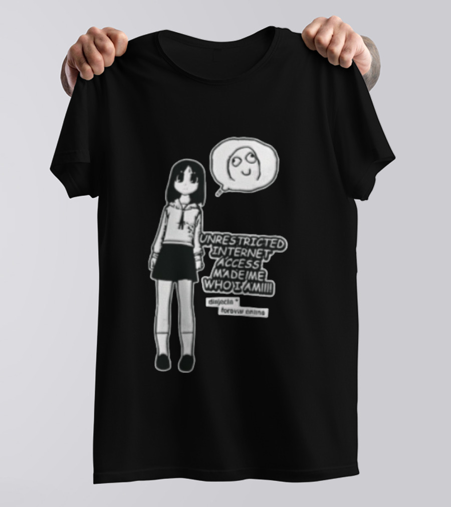 Lucky Star Kagami Hiiragi Unrestricted Internet Access Forever Anime Distincta T-Shirt