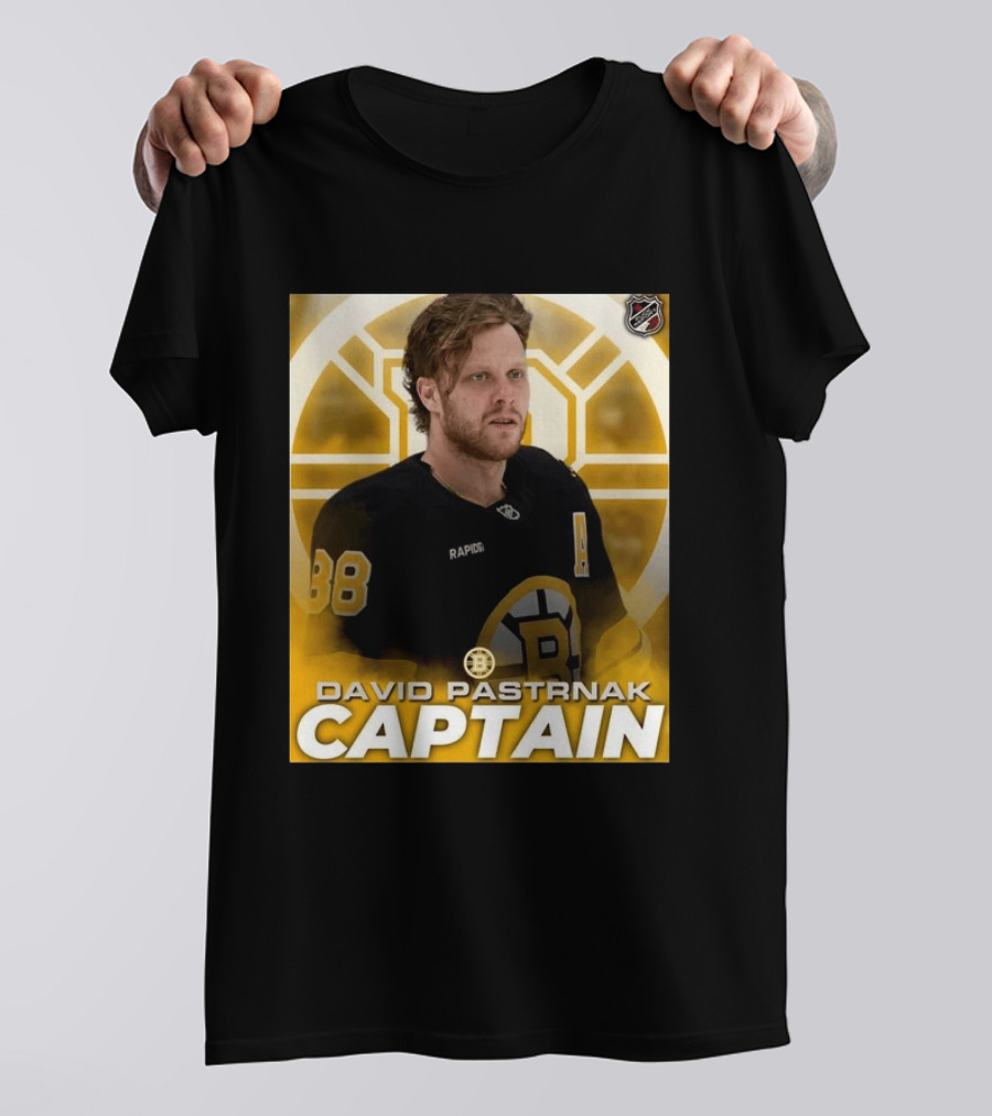 David Pastrnak Captain Boston Bruins NHL Hockey 88 T-Shirt
