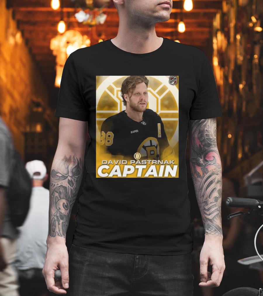David Pastrnak Captain Boston Bruins NHL Hockey 88 T-Shirt