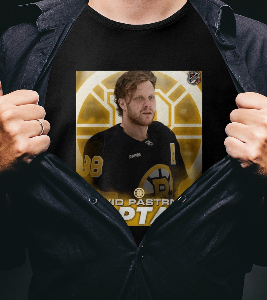 David Pastrnak Captain Boston Bruins NHL Hockey 88 T-Shirt