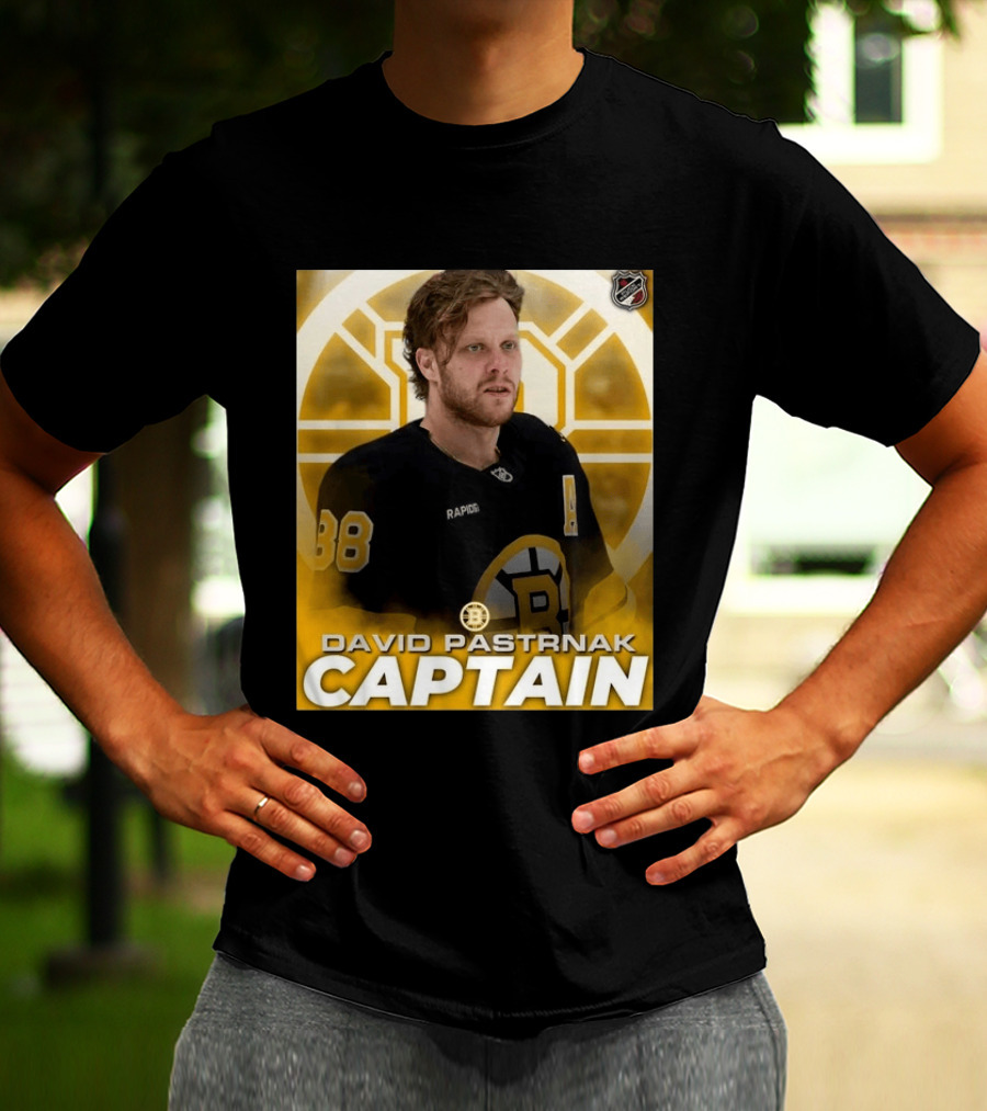 David Pastrnak Captain Boston Bruins NHL Hockey 88 T-Shirt