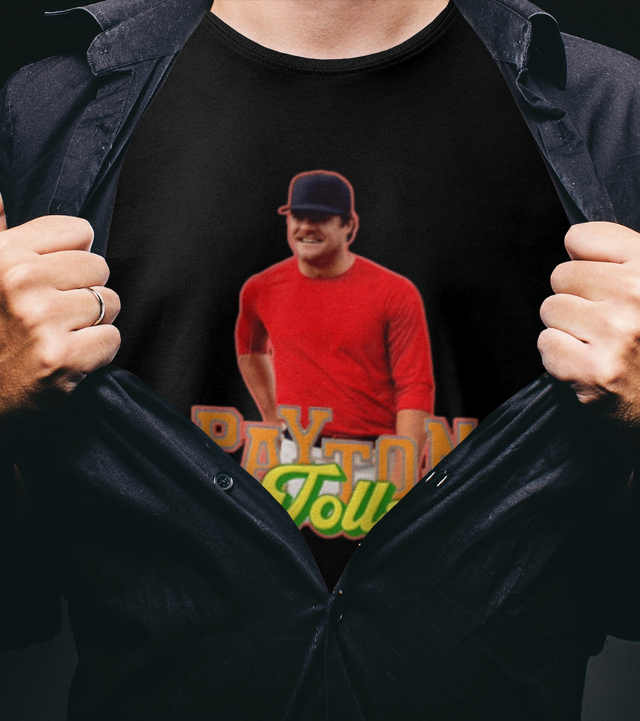 Payton Tolle Smiling Wearing Red With Baseball Cap T-Shirt