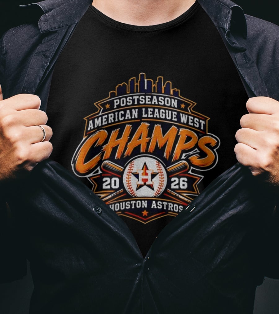 Houston Astros 2026 American League West Champs Postseason Baseball T-Shirt
