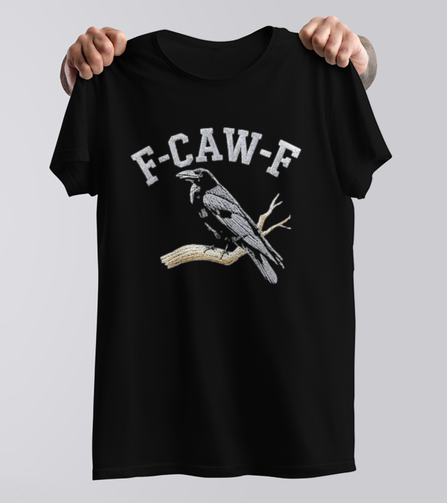 F Caw F Crow 2026 Halloween Crow Branch T-Shirt