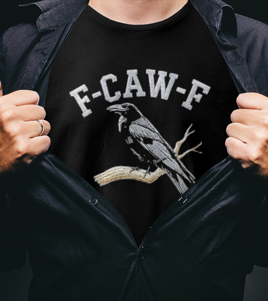 F Caw F Crow 2026 Halloween Crow Branch T-Shirt