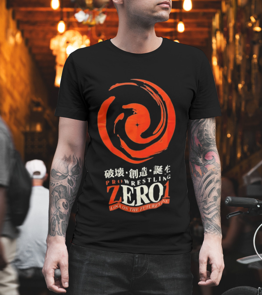 Pro Wrestling Zero1 Lock On The Future's One Breaking Creativity Birth T-Shirt