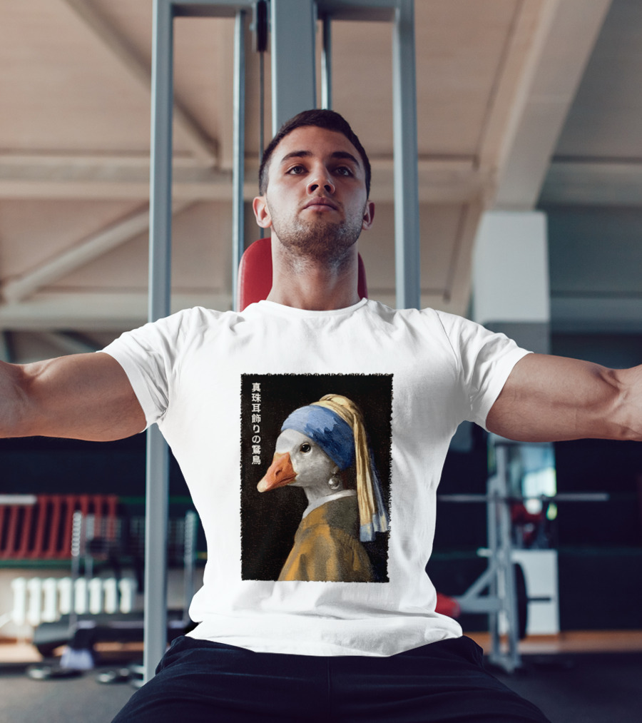 Goose With A Pearl Earring Meme Japanese T-Shirt