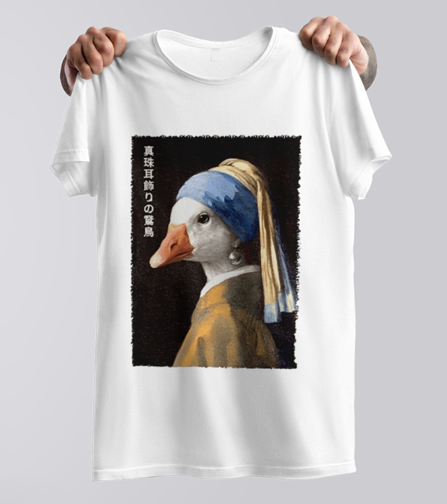 Goose With A Pearl Earring Meme Japanese T-Shirt