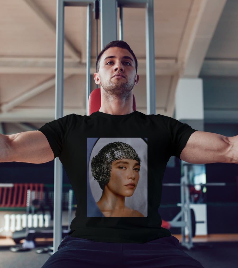 Florence Pugh Stuns On Vanity Fair With Elegant Chainmail Headpiece T-Shirt