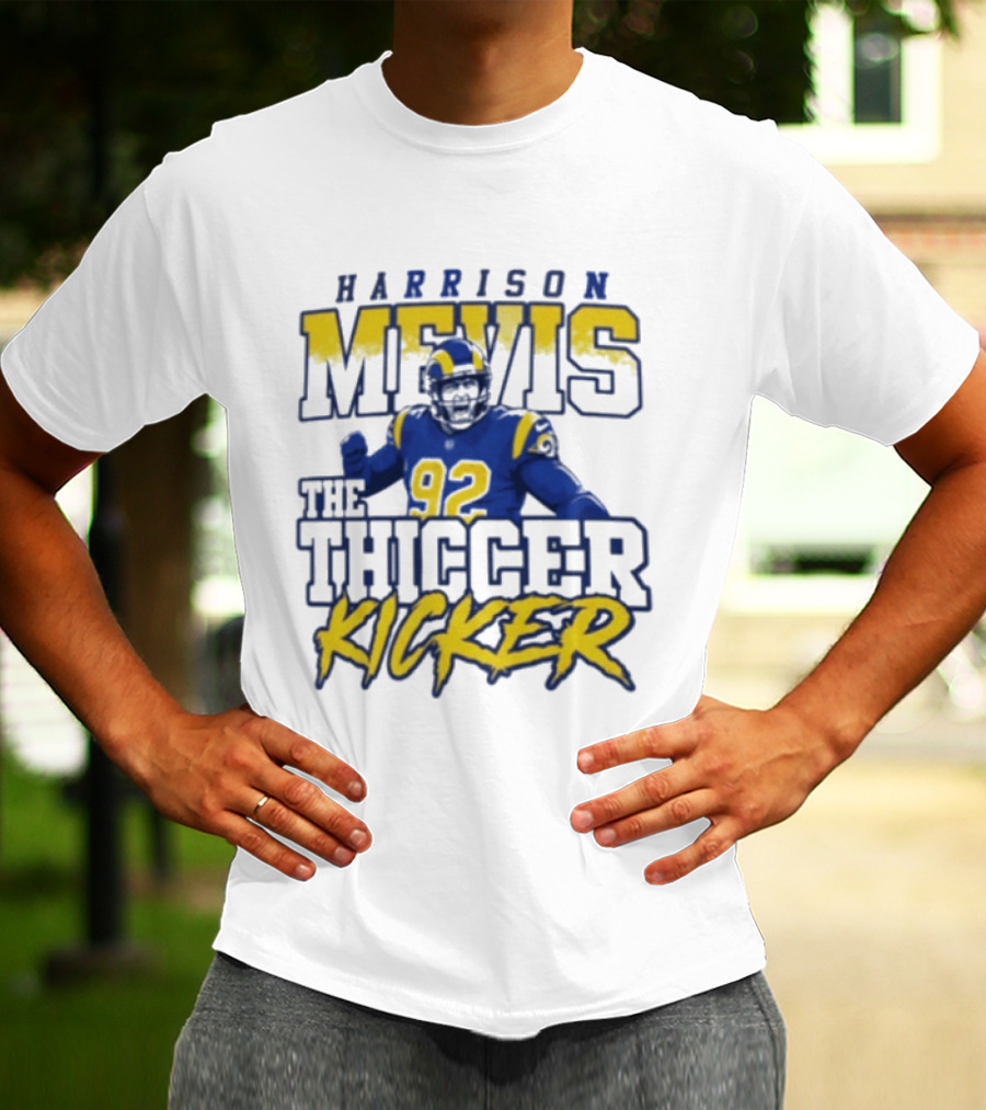 Harrison Mevis The Thiccer Kicker Rams #92 T-Shirt