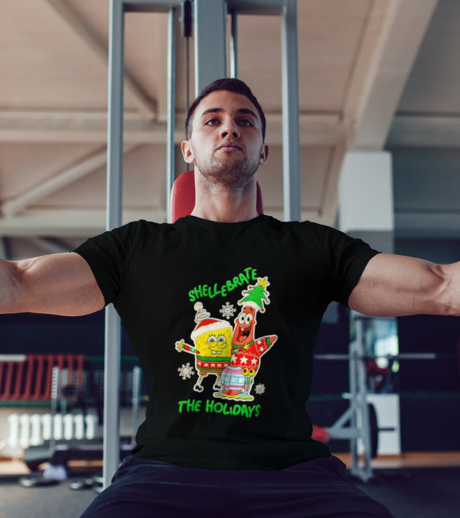 Shellebrate The Holidays With SpongeBob SquarePants And Patrick Star Festive Sweaters T-Shirt