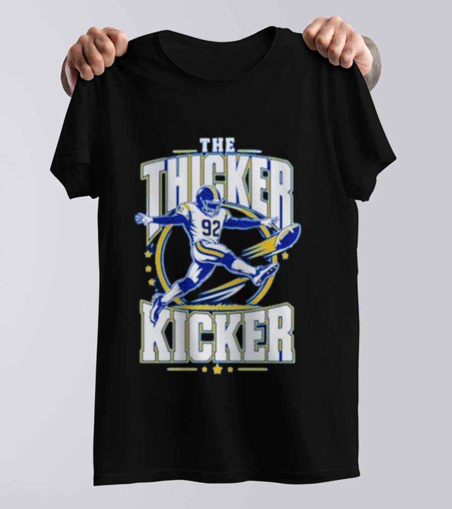 Harrison Mevis The Thiccer Kicker LA Rams #92 Football T-Shirt