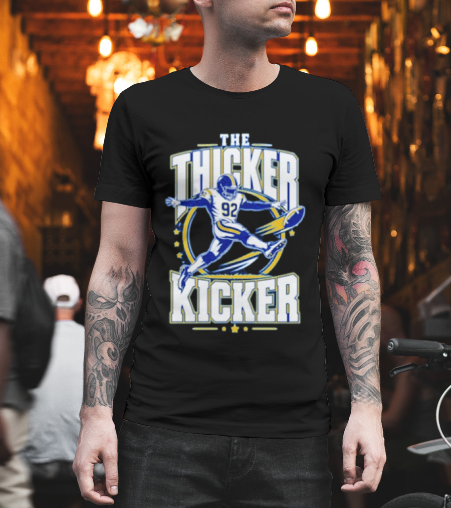 Harrison Mevis The Thiccer Kicker LA Rams #92 Football T-Shirt