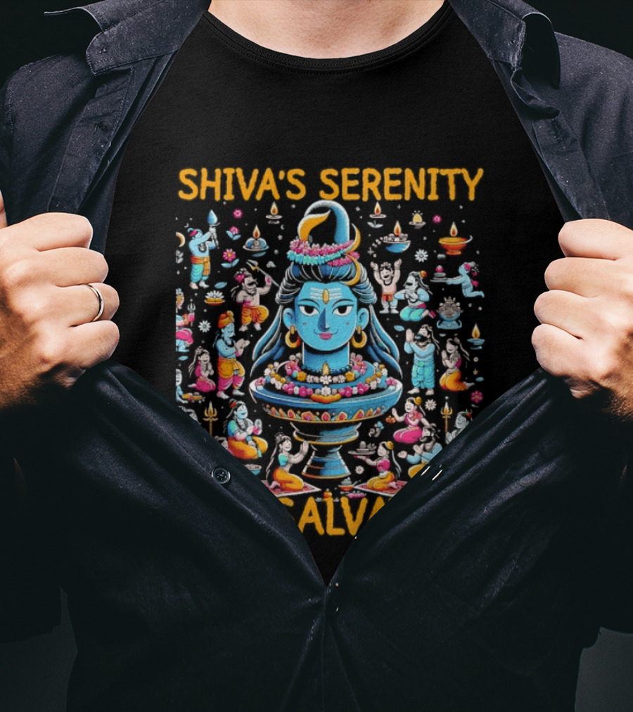 Shiva's Serenity And Salvation Lord Shiva With Divine T-Shirt
