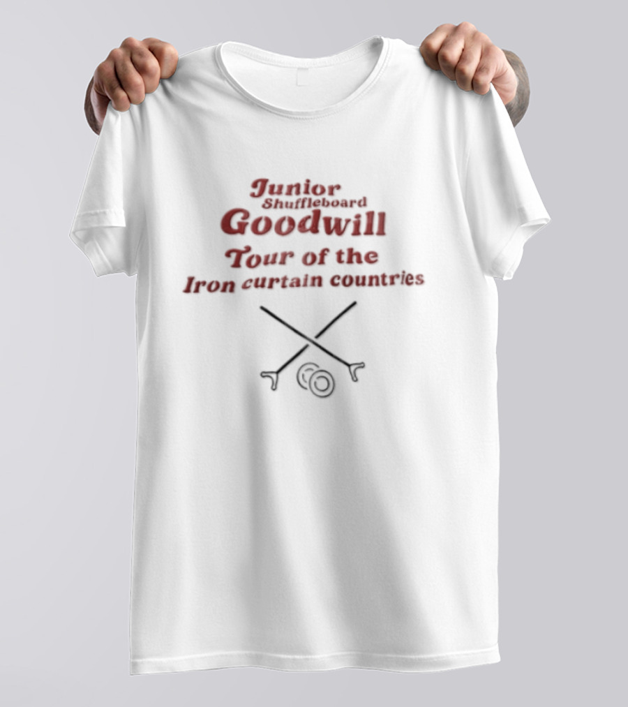 Junior Shuffleboard Goodwill Tour Of The Iron Curtain Countries Crossed Sticks And Discs T-Shirt