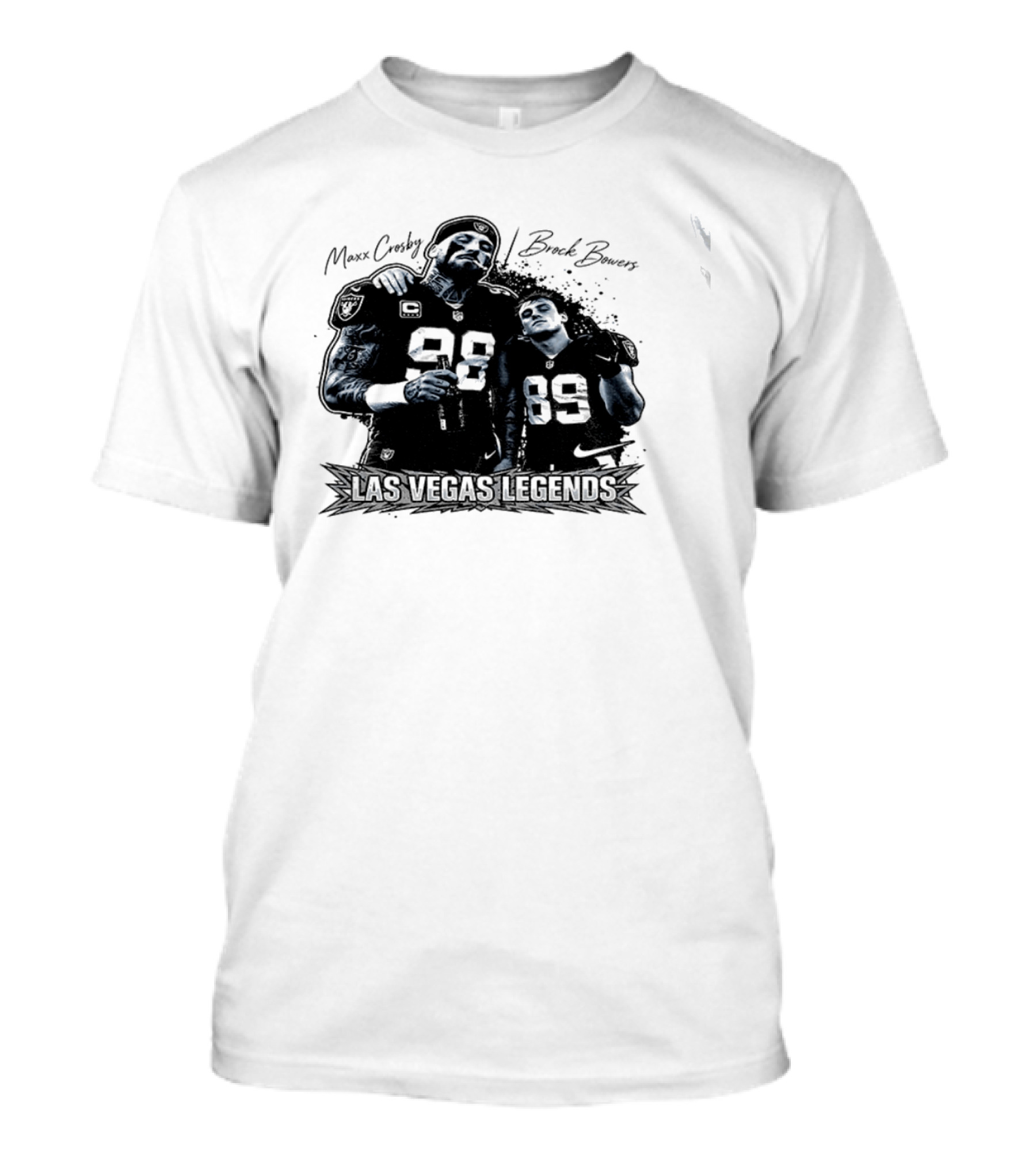 Maxx Crosby Brock Bowers 89 Las Vegas Legends 98 T-Shirt