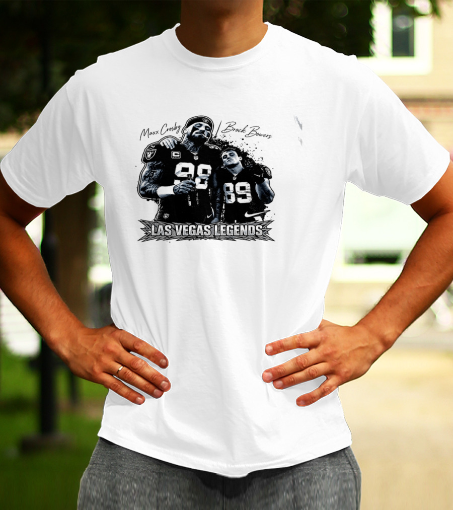 Maxx Crosby Brock Bowers 89 Las Vegas Legends 98 T-Shirt