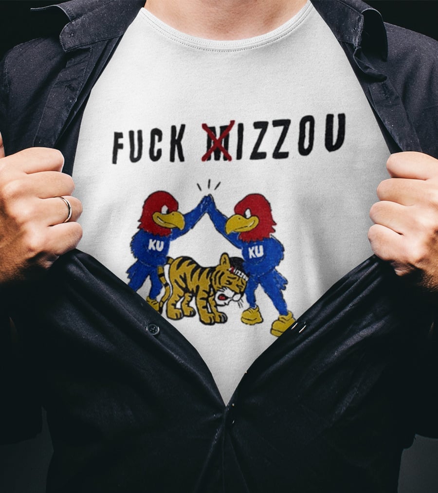 Fuck Mizzou KU Jayhawks Rivalry Missouri Tigers T-Shirt
