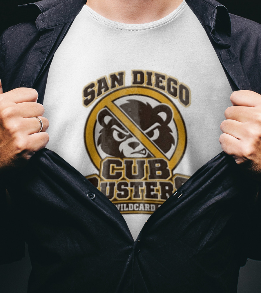 San Diego Cub Busters NL Wildcard 2026 Bear Warning T-Shirt