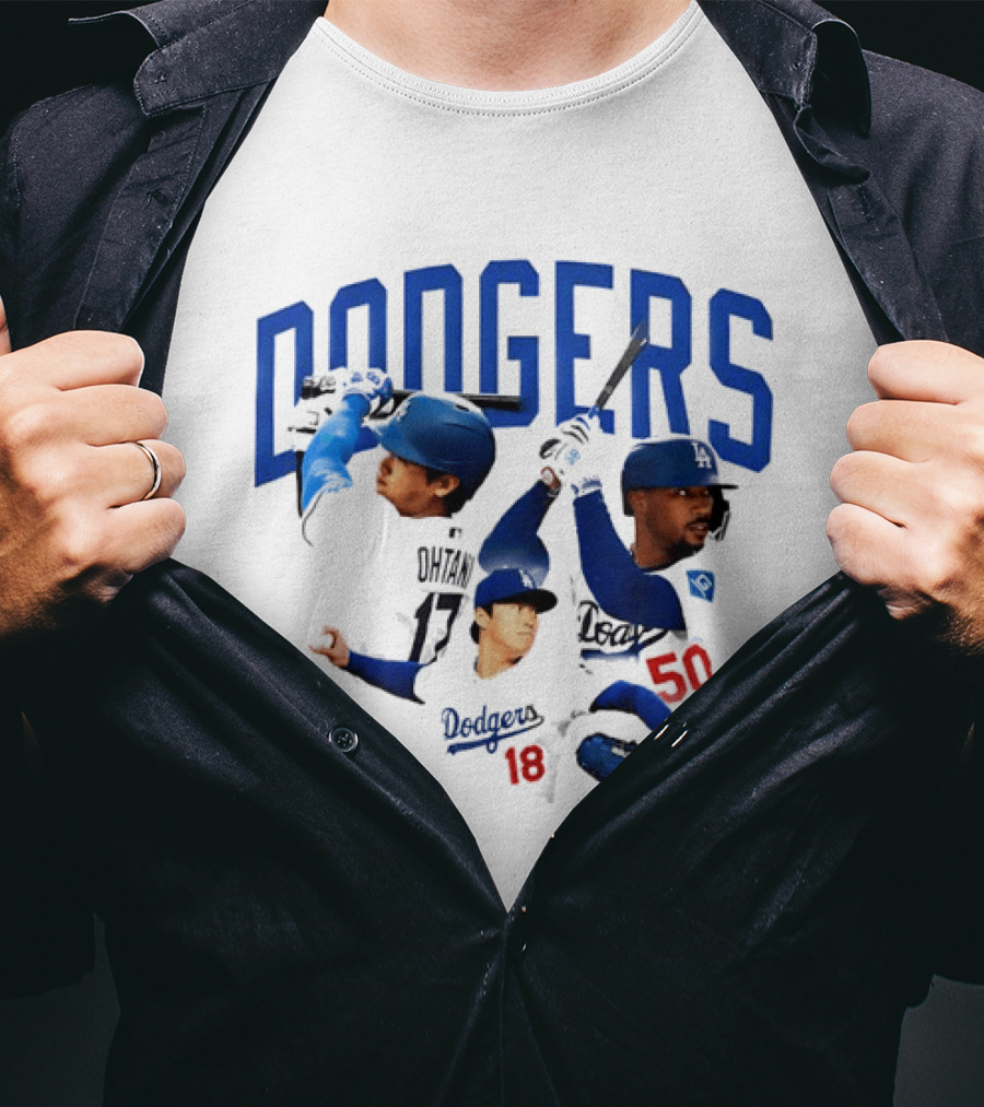 Los Angeles Dodgers Shohei Ohtani Mookie Betts Yoshinobu Yamamoto 17 18 50 T-Shirt