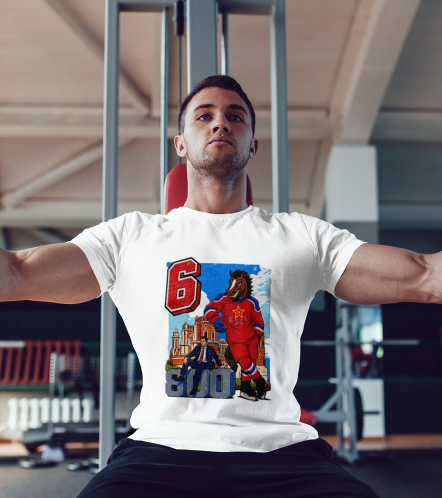 Valeri Kharlamov Cska Moscow KHL 6 800 Man In Suit With Stone Horse T-Shirt
