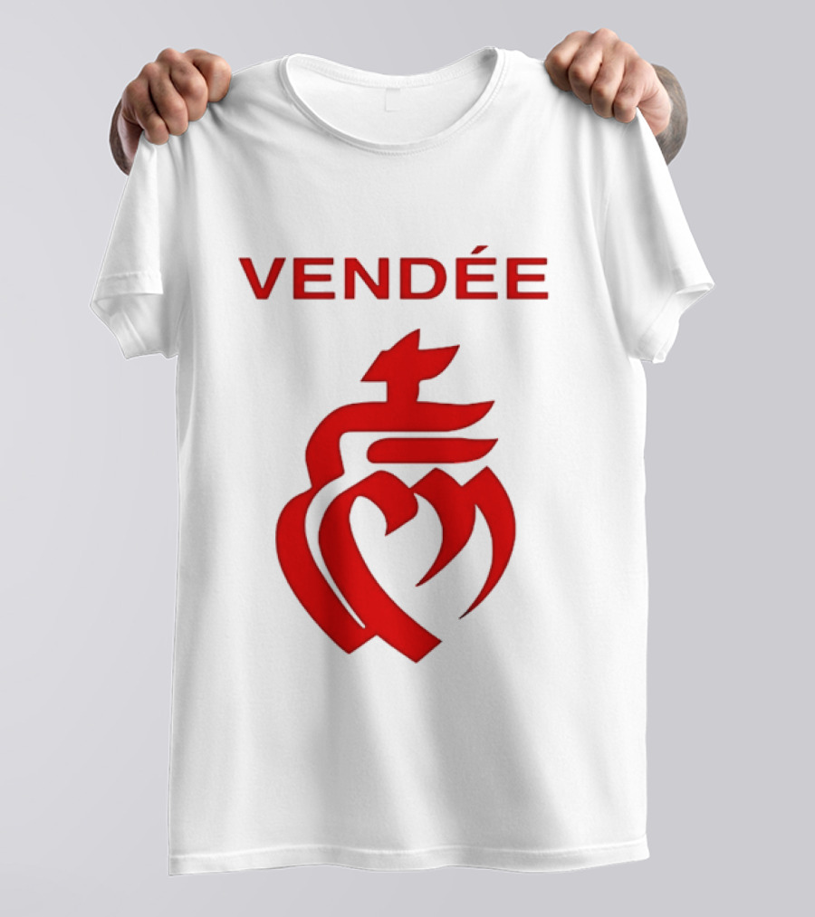 Vendée Sacred Heart Emblem France T-Shirt